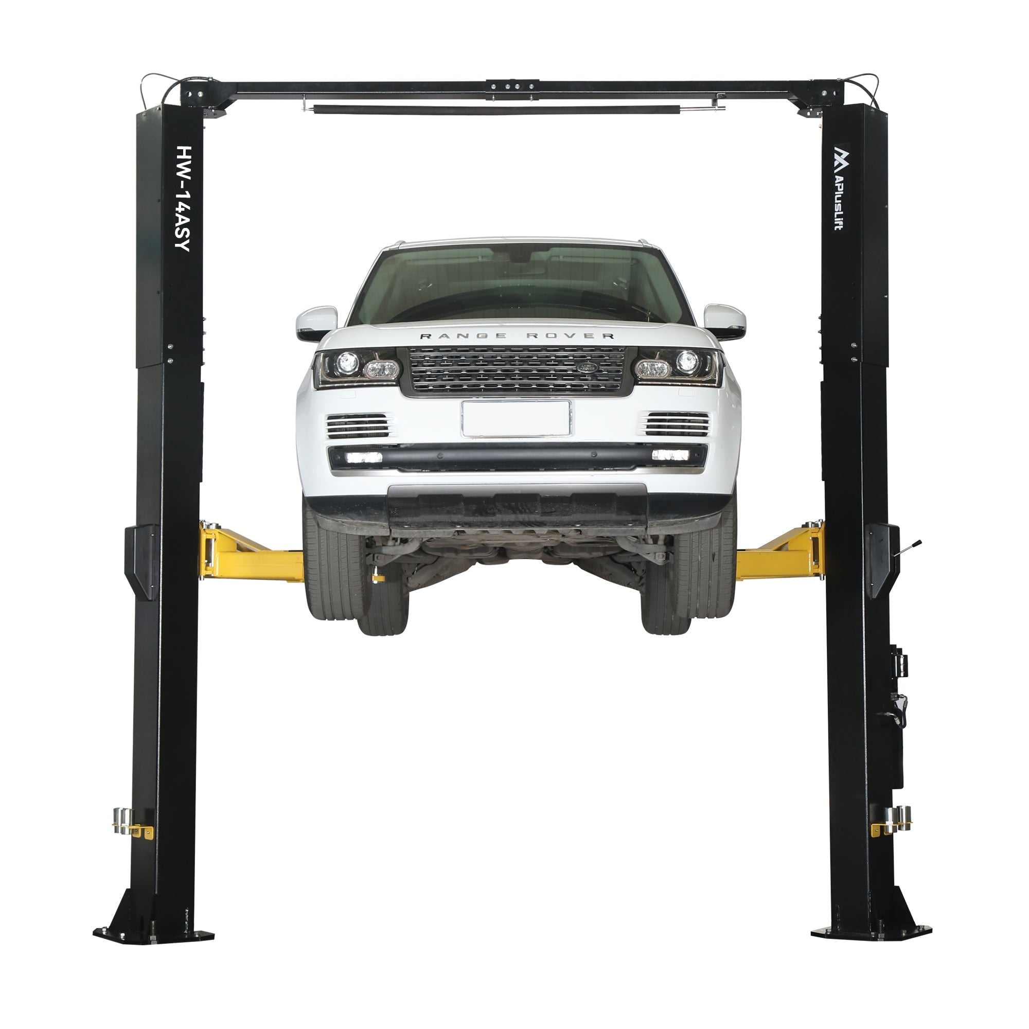 APlusLift 14,000LB 2-Post Overhead Symmetrical and Truly Asymmetrical Single Release Car Lift with 3 Year Warranty - HW-14ASY