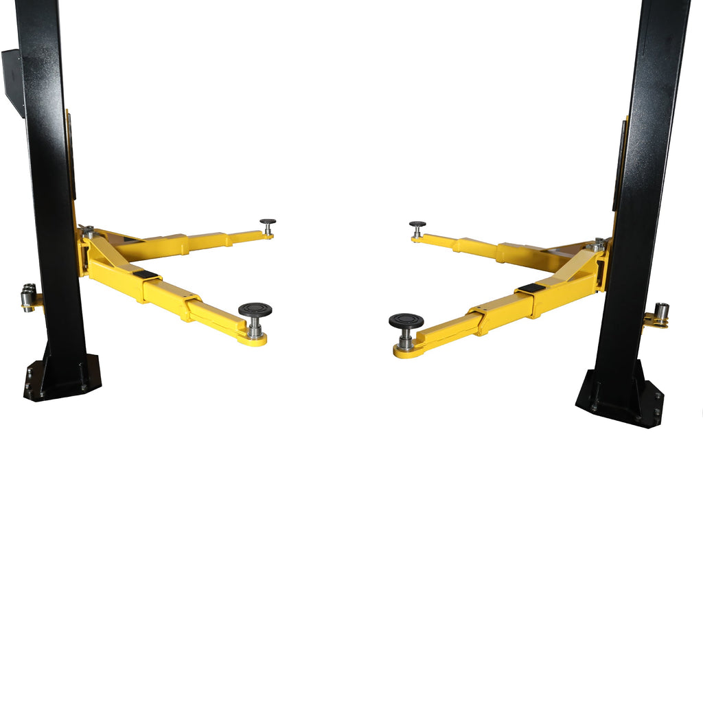 APlusLift 14,000LB 2-Post Overhead Symmetrical and Truly Asymmetrical Single Release Car Lift with 3 Year Warranty - HW-14ASY