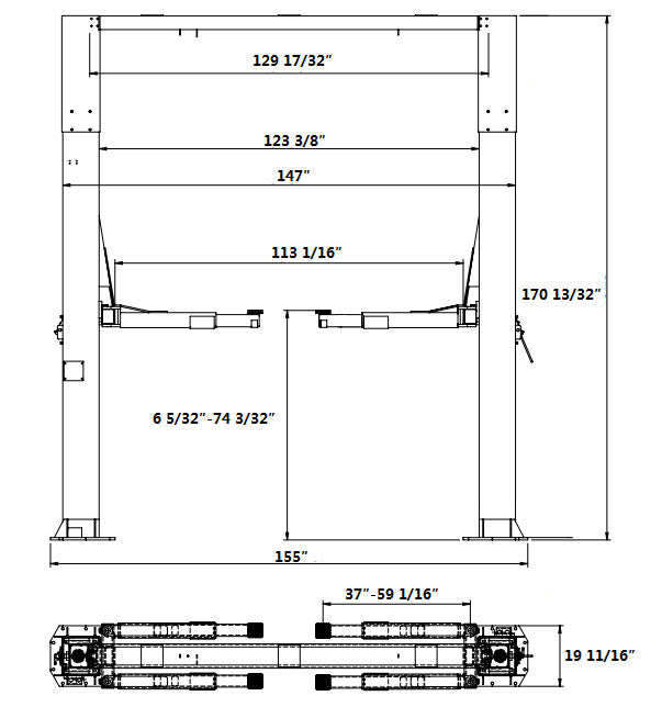 APlusLift 20,000LB 2-Post Overhead Single Release Direct Drive Car Lift with 3 Year Warranty - AP-20SR